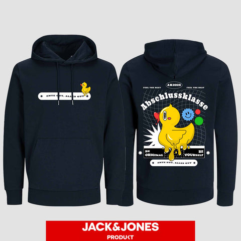1053 "Ente gut, alles gut"  Abschluss Hoodie by Jack&Jones beidseitig bedruckt