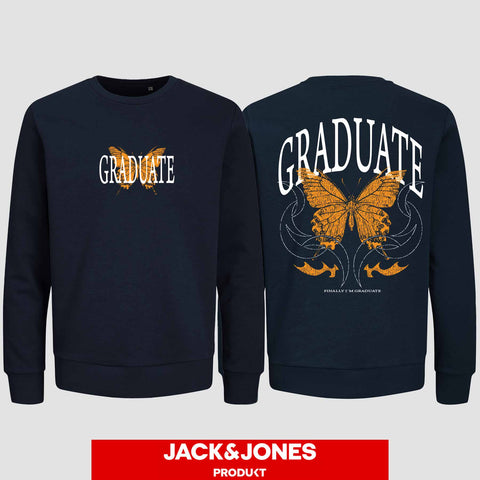 1052 "Graduate" Abschluss Sweatshirt by Jack&Jones beidseitig bedruckt