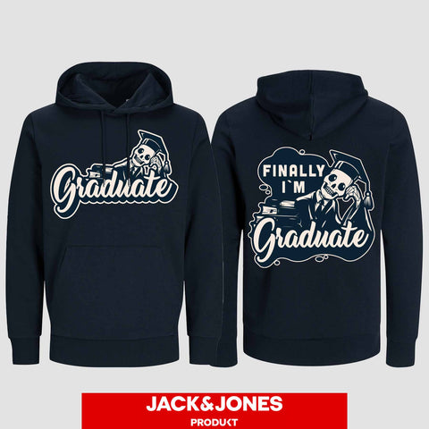 1059 "Graduate" ABI / Abschluss Hoodie by Jack&Jones beidseitig bedruckt
