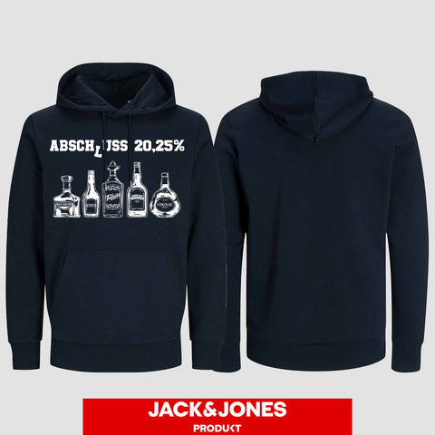 1039 "Abschluss 20,25%" Abschluss Hoodie by Jack&Jones einseitig bedruckt