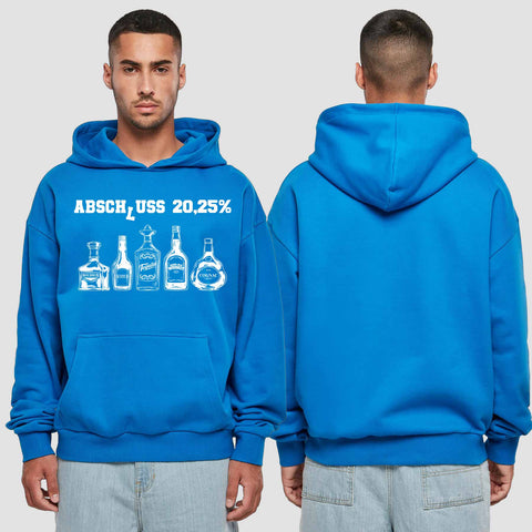 1039 "Abschluss 20,25%" Abschluss Premium Oversize Hoodie einseitig bedruckt