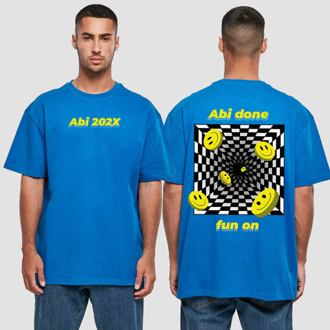 1054 "Abi done" Abi Oversize T-Shirt beidseitig bedruckt