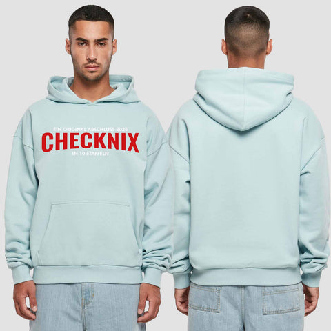 1029 "checknix" Abschluss Premium Oversize Hoodie einseitig bedruckt