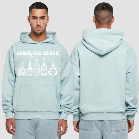 1039 "Abschluss 20,25%" Abschluss Premium Oversize Hoodie einseitig bedruckt