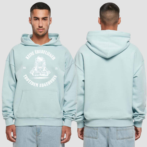 1043 "keine Überflieger" Abschluss Premium Oversize Hoodie einseitig bedruckt