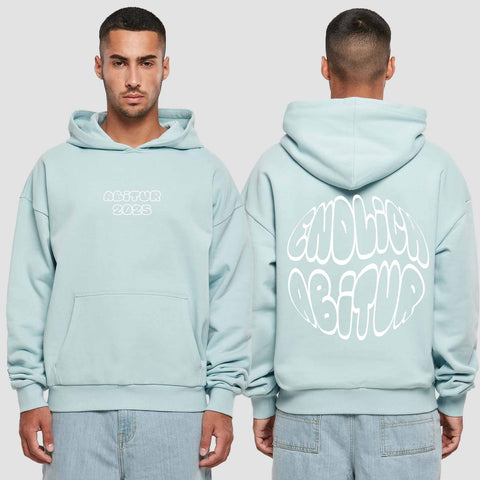 1037 "endlich Frei" Abi Premium Oversize Hoodie beidseitig bedruckt