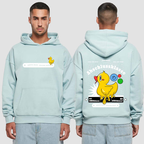 1053 "Ente gut, alles gut" Abschluss Premium Oversize Hoodie beidseitig bedruckt