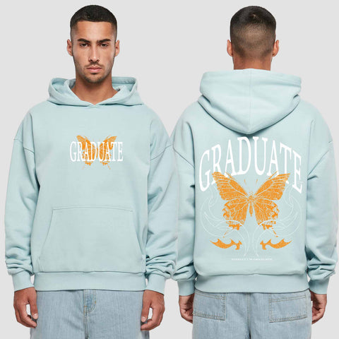 1052 "Graduate" Abi / Abschluss Premium Oversize Hoodie beidseitig bedruckt
