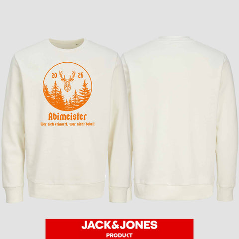 1004 "Abimeister" Abi Sweatshirt by Jack&Jones einseitig bedruckt