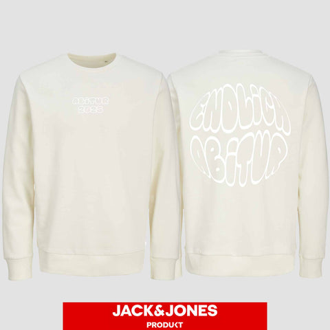1037 "Endlich frei" Abi Sweatshirt by Jack&Jones beidseitig bedruckt