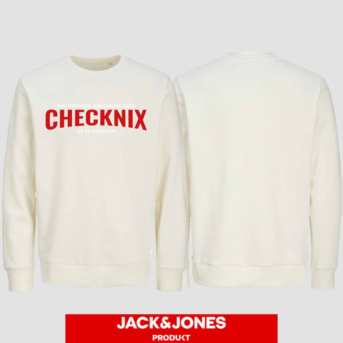 1029 "Checknix" Abschluss Sweatshirt by Jack&Jones einseitig bedruckt