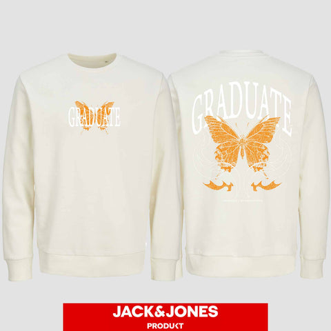 1052 "Graduate" Abschluss Sweatshirt by Jack&Jones beidseitig bedruckt