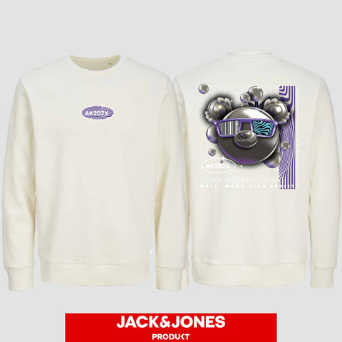 1055 "Welt, mach dich bereit" Abschluss Sweatshirt by Jack&Jones beidseitig bedruckt