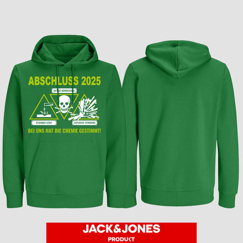 1032 "Chemie" Abschluss Hoodie by Jack&Jones einseitig bedruckt