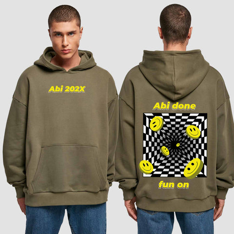 1054 "Abi done" Abi Premium Oversize Hoodie beidseitig bedruckt