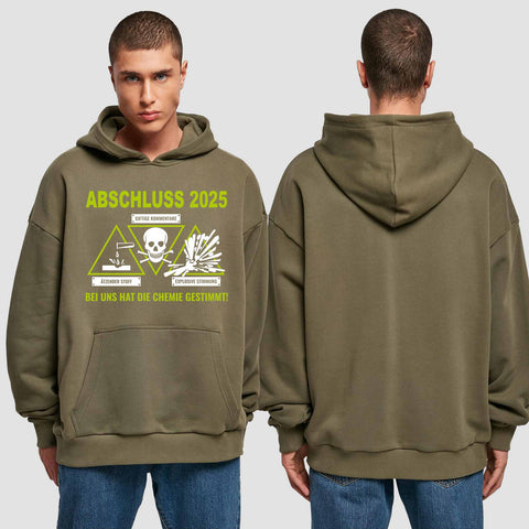 1032 "die Chemie" Abschluss Premium Oversize Hoodie einseitig bedruckt