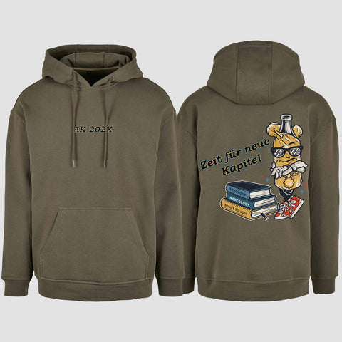 1057 "neue Kapitel" Abi Oversize Hoodie beidseitig bedruckt