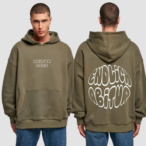 1037 "endlich Frei" Abi Premium Oversize Hoodie beidseitig bedruckt