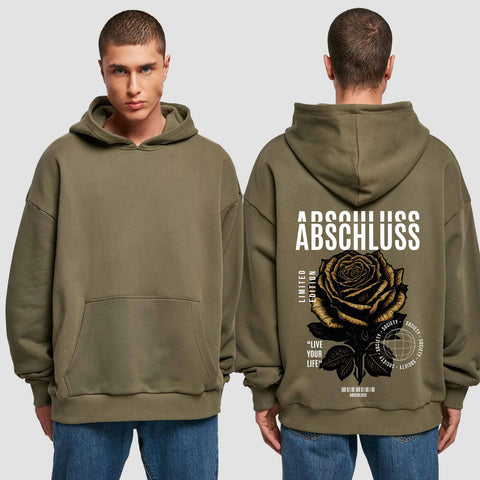 1041 "Rose" Abschluss Premium Oversize Hoodie einseitig bedruckt