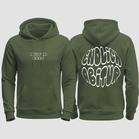 1037 "Endlich Frei" Abi regular College Hoodie beidseitig bedruckt