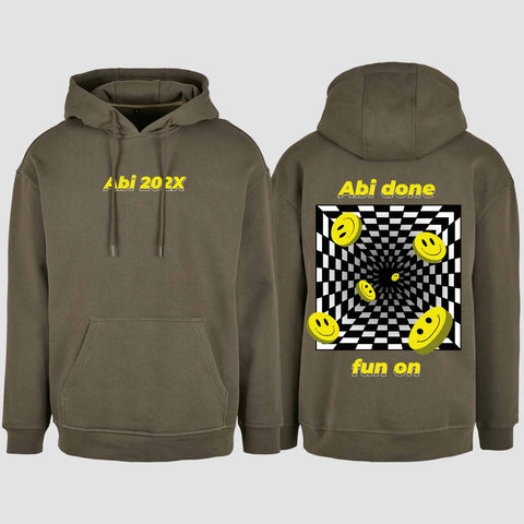 1054 "Abi done" Abi Oversize Hoodie beidseitig bedruckt