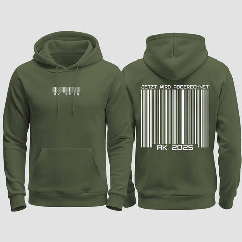 1027 "Abschluss" Abschluss regular College Hoodie beidseitig bedruckt