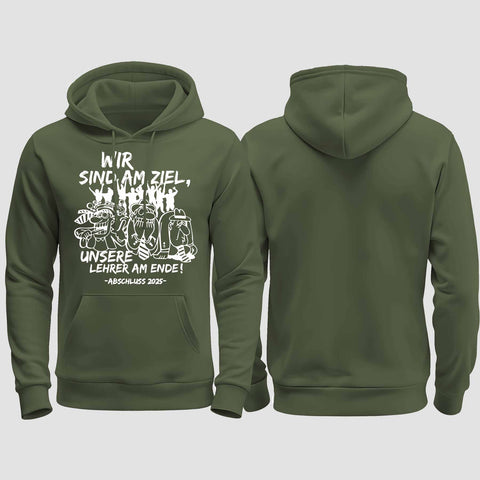 1044 "Lehrer am Ende" Abschluss regular College Hoodie einseitig bedruckt