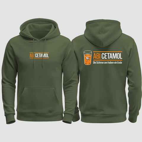 1002 "Abicetamol" Abi regular College Hoodie beidseitig bedruckt
