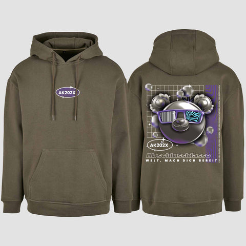 1055 "Welt mach dich bereit" Abschluss Oversize Hoodie beidseitig bedruckt