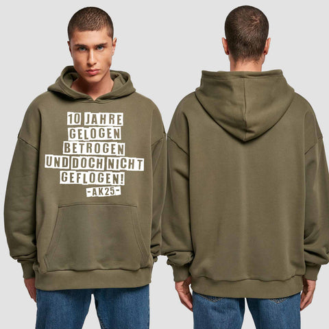 1030 "nicht geflogen" Abschluss Premium Oversize Hoodie einseitig bedruckt
