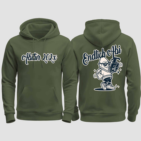 1060 "Endlich Abi" Abschluss regular College Hoodie beidseitig bedruckt