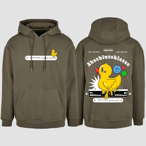 1053 "Ente gut, alles gut" Abschluss Oversize Hoodie beidseitig bedruckt