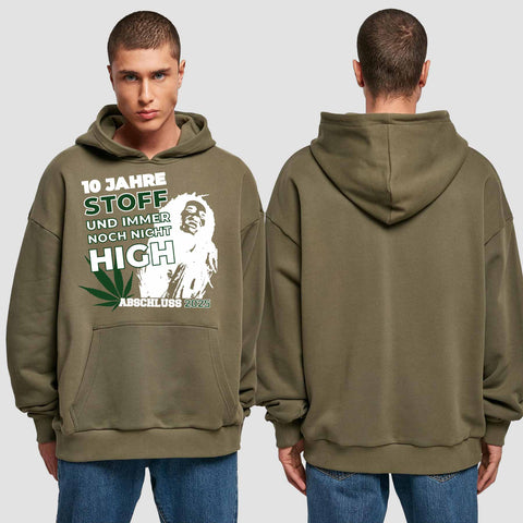 1030 "der Stoff" Abschluss Premium Oversize Hoodie einseitig bedruckt