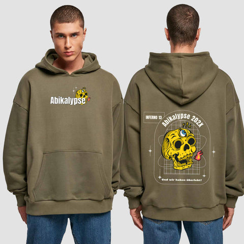1056 "Abikalypse" Abi Premium Oversize Hoodie beidseitig bedruckt