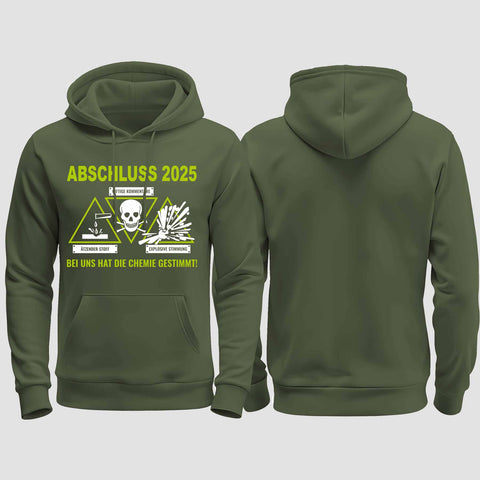 1032 "Chemie" Abschluss regular College Hoodie einseitig bedruckt