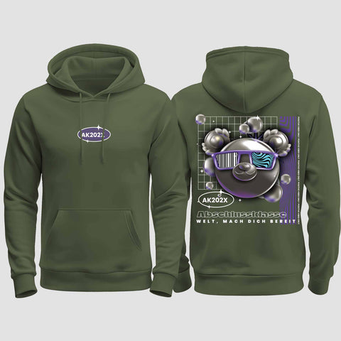 1055 "Welt, mach dich bereit" Abschluss regular College Hoodie beidseitig bedruckt