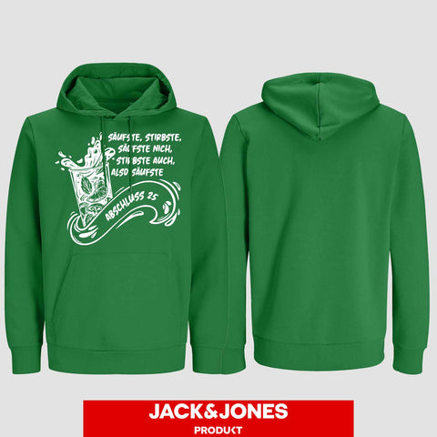 1048 "Säufste" Abschluss Hoodie by Jack&Jones einseitig bedruckt