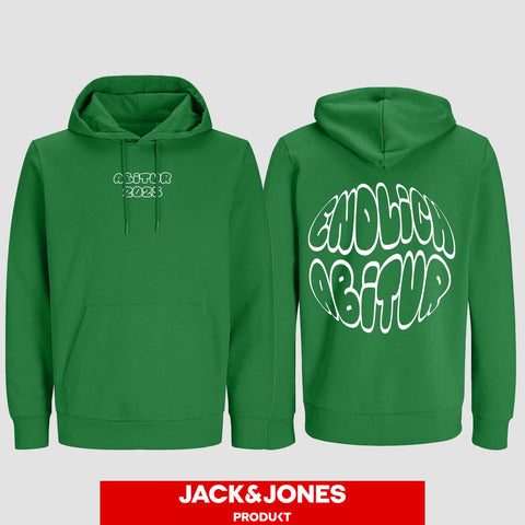 1037 "Endlich Abitur" Abi Hoodie by Jack&Jones beidseitig bedruckt