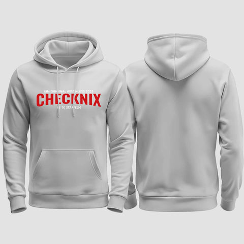 1029 "Checknix" Abschluss regular College Hoodie einseitig bedruckt