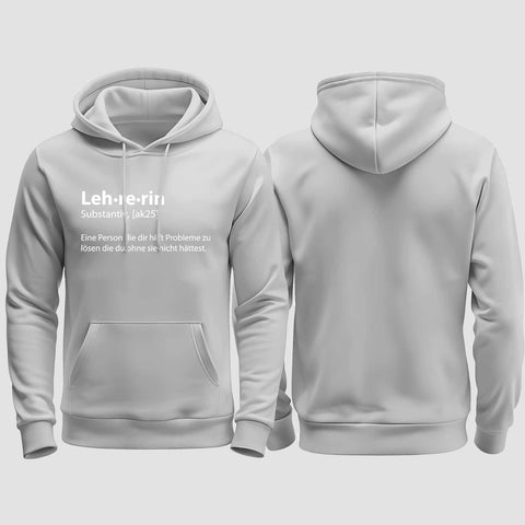 1050 "Lehrerin" Abschluss regular College Hoodie einseitig bedruckt