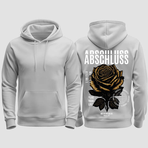 1041 "Rose" Abschluss regular College Hoodie einseitig bedruckt