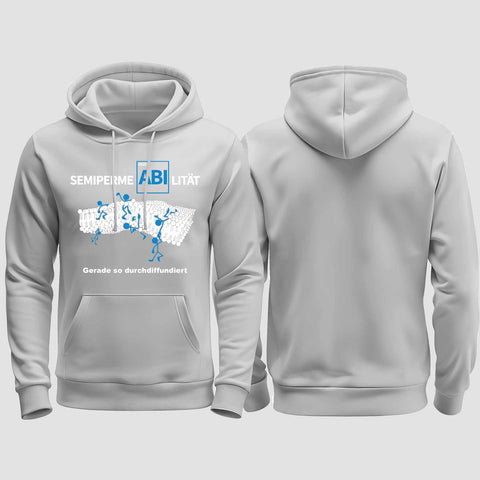 1033 "SemipermeABIlität" Abi regular College Hoodie einseitig bedruckt