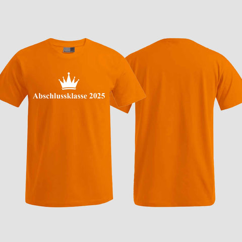 1047 "Abschluss Krone" Abschluss T-Shirt einseitig bedruckt