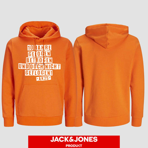 1031 "gelogen und betrogen" Abschluss Hoodie by Jack&Jones einseitig bedruckt