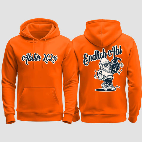 1060 "Endlich Abi" Abschluss regular College Hoodie beidseitig bedruckt