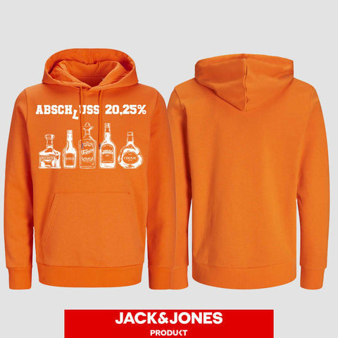 1039 "Abschluss 20,25%" Abschluss Hoodie by Jack&Jones einseitig bedruckt