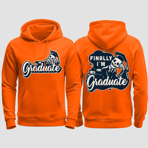 1059 "Finally" Abschluss regular College Hoodie beidseitig bedruckt