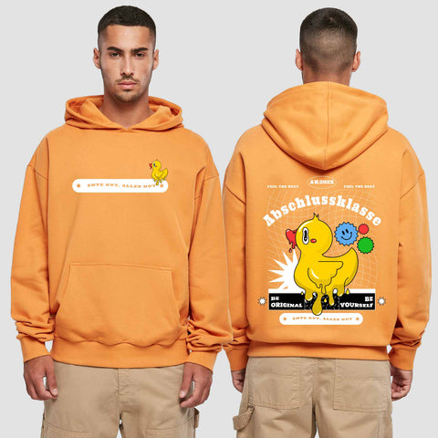 1053 "Ente gut, alles gut" Abschluss Premium Oversize Hoodie beidseitig bedruckt