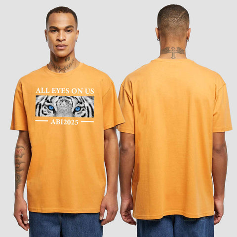 1021 "All Eyes on us - Tiger" Abi Oversize T-Shirt einseitig bedruckt