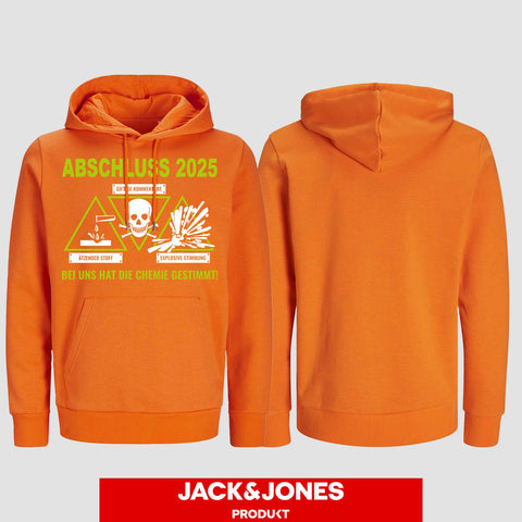 1032 "Chemie" Abschluss Hoodie by Jack&Jones einseitig bedruckt